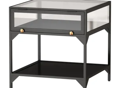 Ventana Display End Table Crate and Barrel 3D model