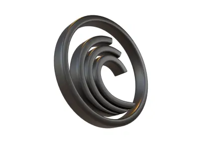 BitTorrent Coin v1 001 Low-poly 3D model