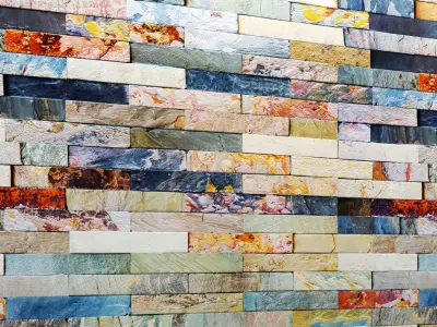 Stone wall slate 3D model