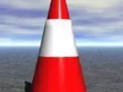 round traffic cone Free 3D model