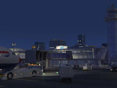  Airport Airfield Night 