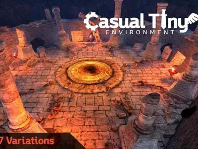 Casual Tiny Environment - Cave Set Low-poly 3D model