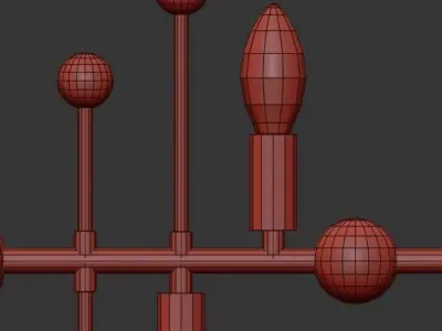 Modern Milky Way Chandelier 3D model