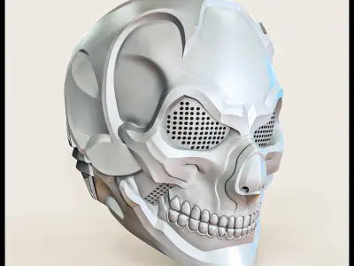 Skull Helmet Steampunk Air Soft Sci Fi Steam Punk Stl Files 3D print model