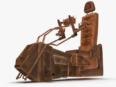 Sci-fi game cockpit seat 3D model