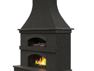 outdoor fireplace 3D model purchase