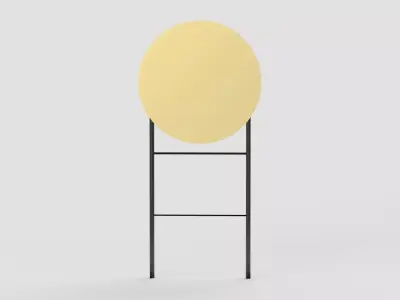 Pavement Advertising Board Mockup 3D model