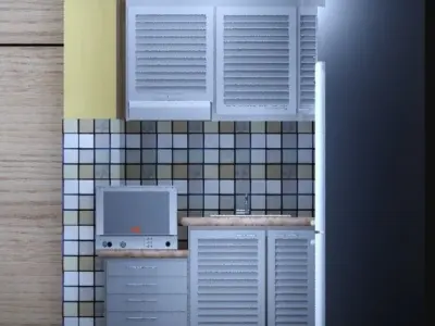 small kitchen-kit 3D model