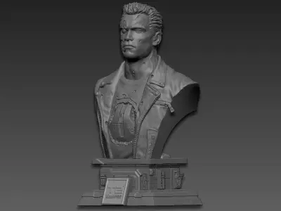 Terminator 2 Bust 3D print model