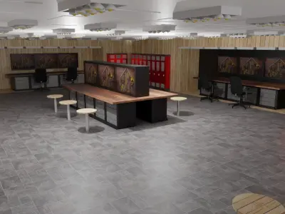 Workshop Interior  Low-poly 3D model