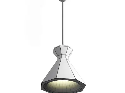 Octagonal concrete lamp Free 3D model