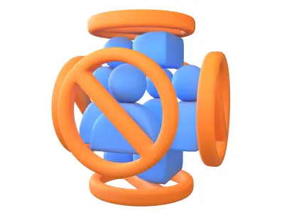 Blocked User Icon V2 005 Low-poly 3D model