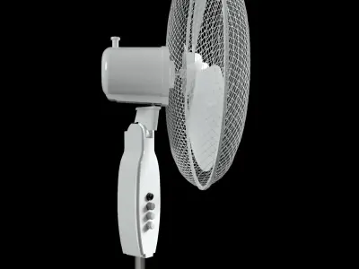Oscillating Pedestal Fan Low-poly 3D model