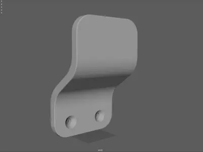 Modern screwable wall hanger 3D print model
