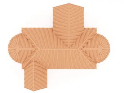 Realistic Roof Shingles 15 3D model