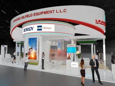 15x8 Exhibition Stand All sides open 3D model