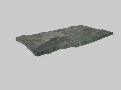 Barnaul City Low-poly 3D model