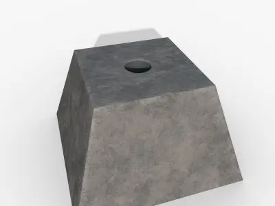 Concrete pyramid Free low-poly 3D model