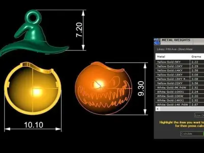 pumpkin pendant 3D print model