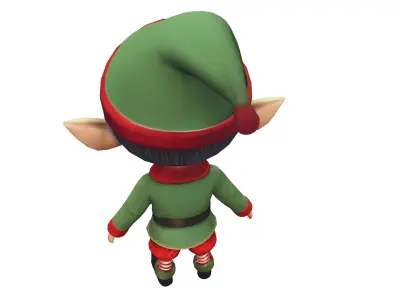 Jingle the Quirky Elf Low-poly 3D model