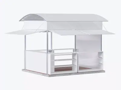 Kiosk - Outdoor Version Low-poly 3D model