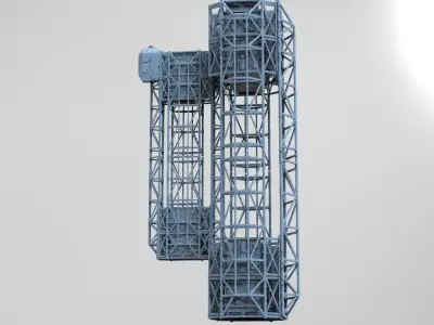 Sci Fi Ship Docking Gridding 7  3D model