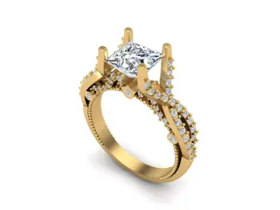 Jewelry ring 396 3D print model