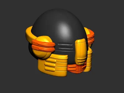 helmet high poly sculpt 3d printable ver 7 3D model 3D model 135