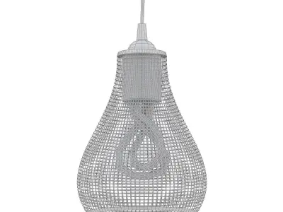 Kayan pendant lamp with shade 3D model
