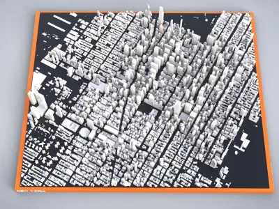 Cityscape New York USA 3D model