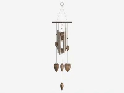 Metal Tube Wind Chimes Feng Shui 3D model