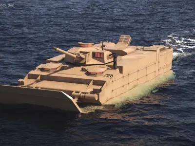  USMC Amphibious Combat Vehicle in Swim Position 