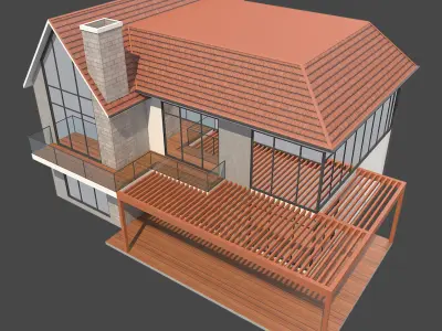 House 2 modern 3D model