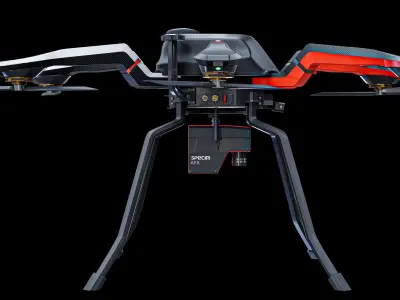  Rigged Quadcopter Drone Acecore NOA Q30 PBR 