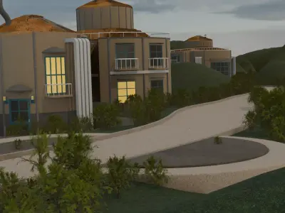 Modern Eco Village 3D model