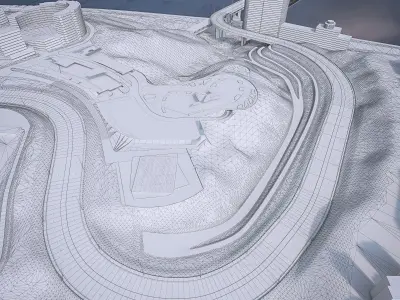 Urban Area 06  Low-poly 3D model