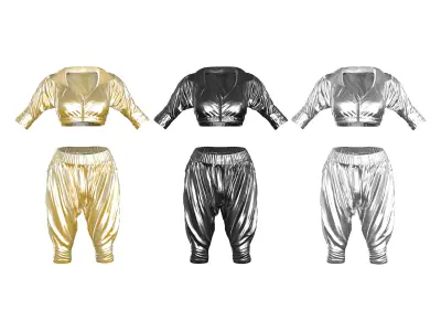 Shiny RnB Outfit Low-poly 3D model