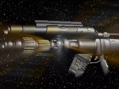sci-fi weapon 3D model