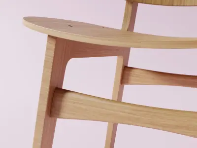 Designer Chair Model Low-poly 3D model