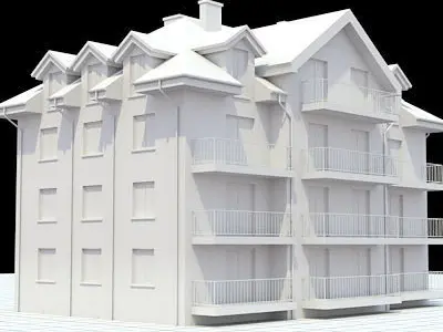 Apartment building 3 3D model