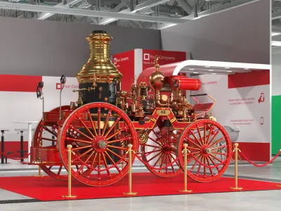  Retro Steam Fire Engine Exhibit 