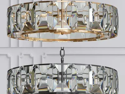 RH HARLOW CRYSTAL ROUND Low-poly 3D model