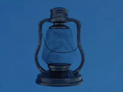 3D Old Lantern Low-poly 3D model