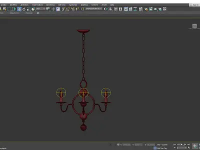 QUATREFOIL CHANDELIER Low-poly 3D model