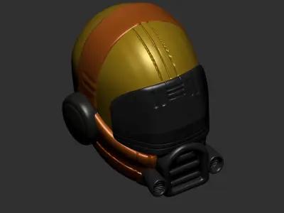helmet high poly sculpt 3d printable ver 7 3D model 3D model 185