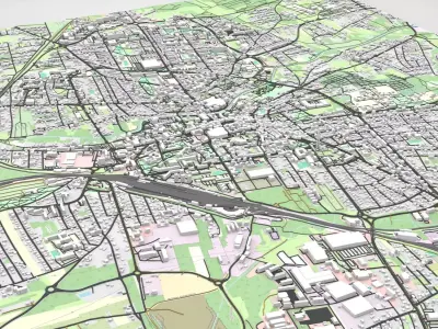 Cityscape Rybnik Poland 3D model