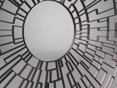 Set of 3 tree grilles grates - high poly 3D model