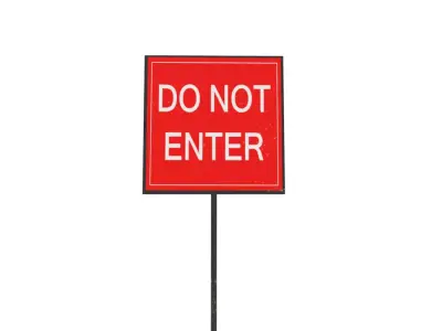Do not enter sign Free low-poly 3D model
