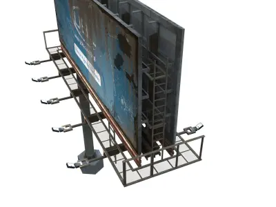 Realistic Billboard Low-poly 3D model