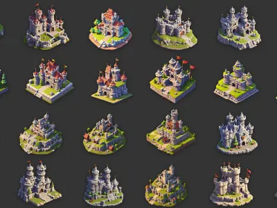 100 Fantasy Medieval Castle And Fort Game Asset Texture